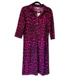 Jude Connally Susanna Leopard Orchid Print Dress Womens Large New Pink Photo 2