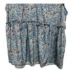 Hailey & Co. Baby Doll Blouse Blue Floral Boutique Top Size Large Boho Coquette Photo 2