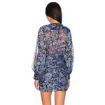 New! Sabina Musayev Long Sleeve Mini Lark Dress in Black Print Sz XS $307 Purple Photo 7