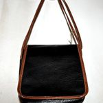 Esprit VTG  Accessories Cross Body Bag Magnetic Snap Leather Black Brown Photo 2