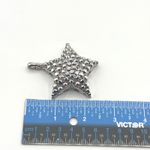 Silver Tone Pave Star Pendant Rhinestone Celestial Charm Y2K Photo 6