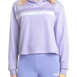 Puma Amplified Cropped Hoodie Casual Outerwear Casual Purple Size XL Photo 0