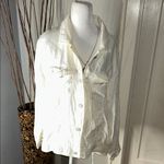 Jones New York 100 %Linen White Jean Jacket Casual Style Size 1X Photo 1