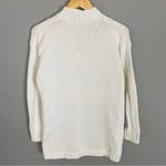 Nordstrom Vintage Sweater Women White Cable Knit Long Sleeve Size XS 100% Cotton Photo 2