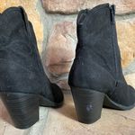 Esprit Size 6, womens ankle boots, booties, western, block heel, zipper, black, suede Photo 3