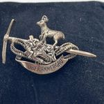 Vintage early C clasp brooch from Oberammergau in the Bavarian Alps, Germany. Silver Photo 0