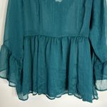Torrid ladies dark green babydoll chiffon sheer blouse size 3x festival cute Photo 10