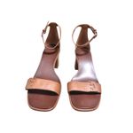 Tory Burch Women's Gabrielle leather city sandal royal tan Block Heel Size 11 Photo 2