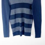 Ralph Lauren LAUREN  Black Gray Striped Long Sleeves Turtleneck Sweater Large Photo 7
