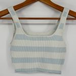 Babaton Aritzia Knit Crop Top Womens XS Striped Coastal Soft Girl Summer Preppy Photo 1