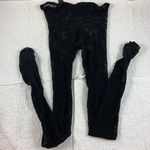 EXPRESS LG Black Floral Fishnet leggings Photo 0