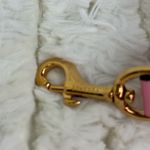 Versace Pink Nylon Leather La Greca Signature Embroidered Medusa Strap Photo 4