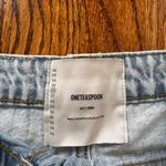 One Teaspoon Jean Shorts with Pink Stitching Size 26 Photo 2