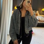 Forever 21 Hooded Jean Jacket Photo 3