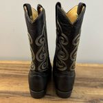 African Brand Leather Ornate Design Cowboy Boots Black Vintage 90s Women’s Size 6 Photo 3