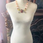 Handcrafted Hawaiian sunset mixed crystal bead faceted stone pendant necklace Red Photo 5