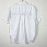 Vintage Mixed Blues White Beachy Pattern Short Sleeve Button Up Shirt Size M Size M Photo 1