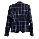 Nordstrom Signature Women's Plaid Blazer Jacket Wool Blend Blue Black Size 4 Photo 1