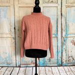 Hippie Rose Women Cable Knit Pink Sweater Small Photo 3