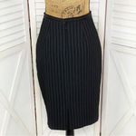 Donna Rae Ribbed Monochrome Stripe Pencil Skirt Black 4‎ Black Photo 3