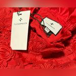 Tuckernuck Faye Red Guipure Lace Blouse XXS NWT Ruffle Bow Back Cocktail Top Photo 7