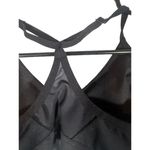 Nike  Black Logo Front Racerback V-Neck Front Design Sports Bra Women Sz S Photo 4