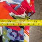 212 Collection Blouse Cowl Neck Short Sleeve Red White Multicolor Floral Size XL Photo 3