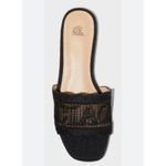 Wild Fable Black Lace  Slides Sandals Women's Stylish Slip On Shoes Photo 1