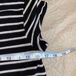 Loft  Womens Cap Sleeve Casual Top Shirt Striped Cut Out Back Small‎ Petite Black Photo 5