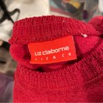 Liz & Co Cute vintage  dark red argyle fleece sweater sweatshirt crop Photo 3