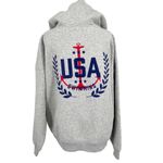 J.Crew Heritage Fleece Hoodie Limited Edition USA Swimming Gray Plus Size 2X Photo 7