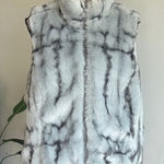 Faux Fur Reversible Sleeveless Vest Size XL Gray Photo 0