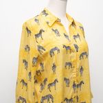 L'Agence | Camille Zebra Print Button Front Shirt Photo 3