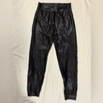 Commando  Black Faux Leather Joggers Size XS Photo 3