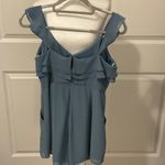 Lulus Blue Ruffle Sleeveless Romper. Large Photo 1