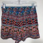 Bebop Aztec Tribal Print High Waist Soft Short Size S Elastic Waist Tie Front Photo 3