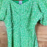 No Boundaries  Floral Print Dress w/Bottom Ruffle & Side Zipper & Puffy Sleeves Photo 2