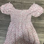 Sweet Rain  Floral Pink Dress with Puff Sleeves Photo 1