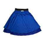 LuLaRoe Lola Lined Lace Royal Blue Midi Skirt Women's XXS Elastic Waist Band Photo 2