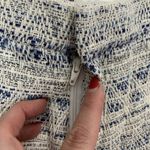 Joie  Sz 4 Shorts Boucle Tweed Knit Blue and White with Silver Stitching Women’s Photo 6