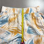 Cynthia Rowley 100% Linen Wide Leg Pants Cropped Tropical Print Flowy Beach Sz L Photo 8