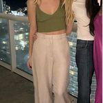 ANINE BING ANNIE BING Off-White Crepe Wide-Leg Lyra Trousers Pants Size 32 Photo 10