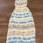 Bebop NWT Tie-Dye Sleeveless Maxi Dress Blue White Tan Size Medium Photo 7
