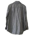 Ann Taylor NWT Loft Shirt Jacket shacket Womens XS Linen Long Sleeve‎ Button Down Striped Photo 1