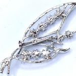 Vintage Pin Brooch Earrings Clip On Blue Rhinestone Prong Set Jewelry Set 3pc Photo 2