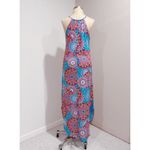 For G and PL Women's Sleeveless Beach Long Halter Side Slit Summer Maxi Dress S Blue Photo 6