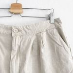 Joie  Pleated High Rise Linen Blend Shorts In Rainy Day Cotton Size L Photo 6