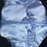 Victoria's Secret  Y2K Pajama Set XS Blue Satin Sleepwear Lounge Green Trim Shorts Photo 7