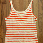 LNA  Orange and White Striped Tank Top Photo 0