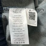 Triarchy  Phoebe Short Sleeve Denim Cropped Jacket in Dark Blue Denim Size Small Photo 4